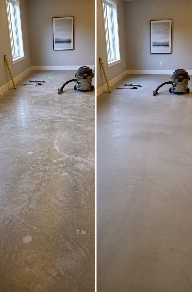 A prepared subfloor cleared of debris and imperfections.